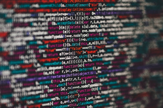 A screen with many lines of code.