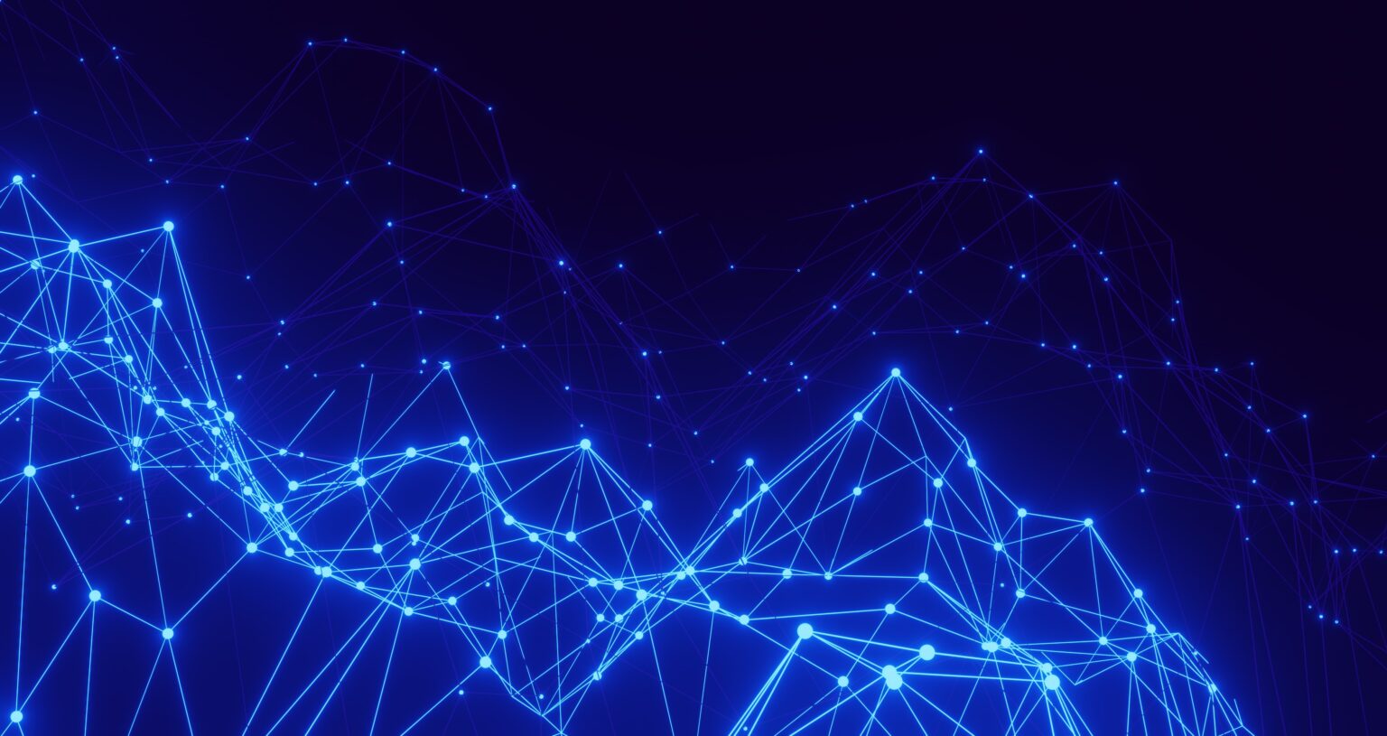blue network of nodes